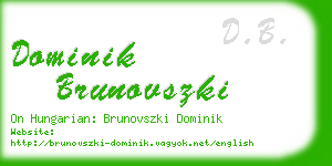 dominik brunovszki business card